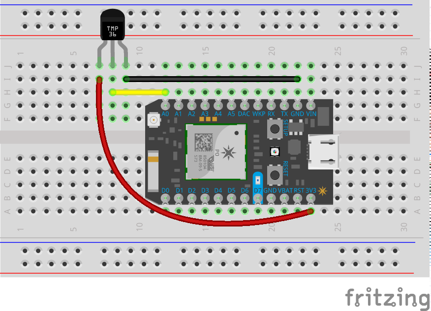 Schematic of temperature sensor circuit